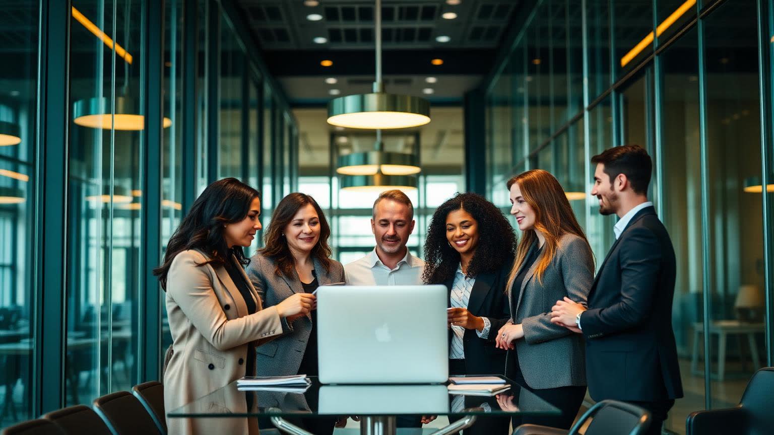 The OVO MONIE support team in a modern office